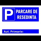 Semn pentru parcare de resedinta cu numar de autorizatie primarie